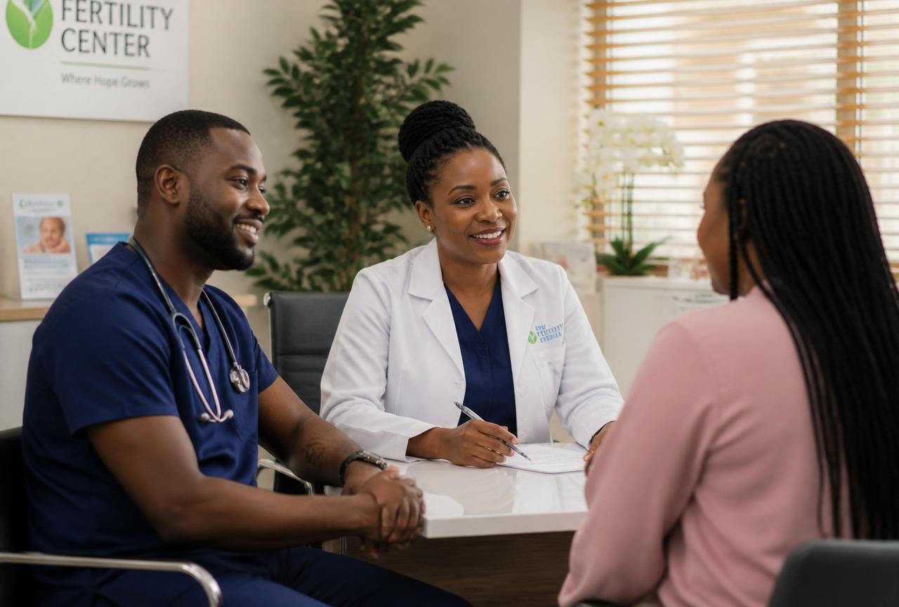 Fertility consultation at clinic